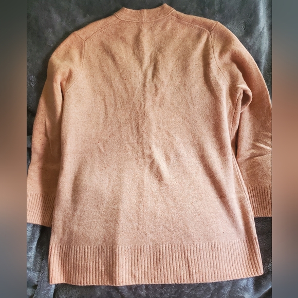 Madewell NWT 100% Merino Wool Pink Speckle Button Front Cardigan - Picture 5 of 5